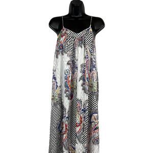 Vintage Mary McFadden Dress Gown Robe Set Pajama White - S